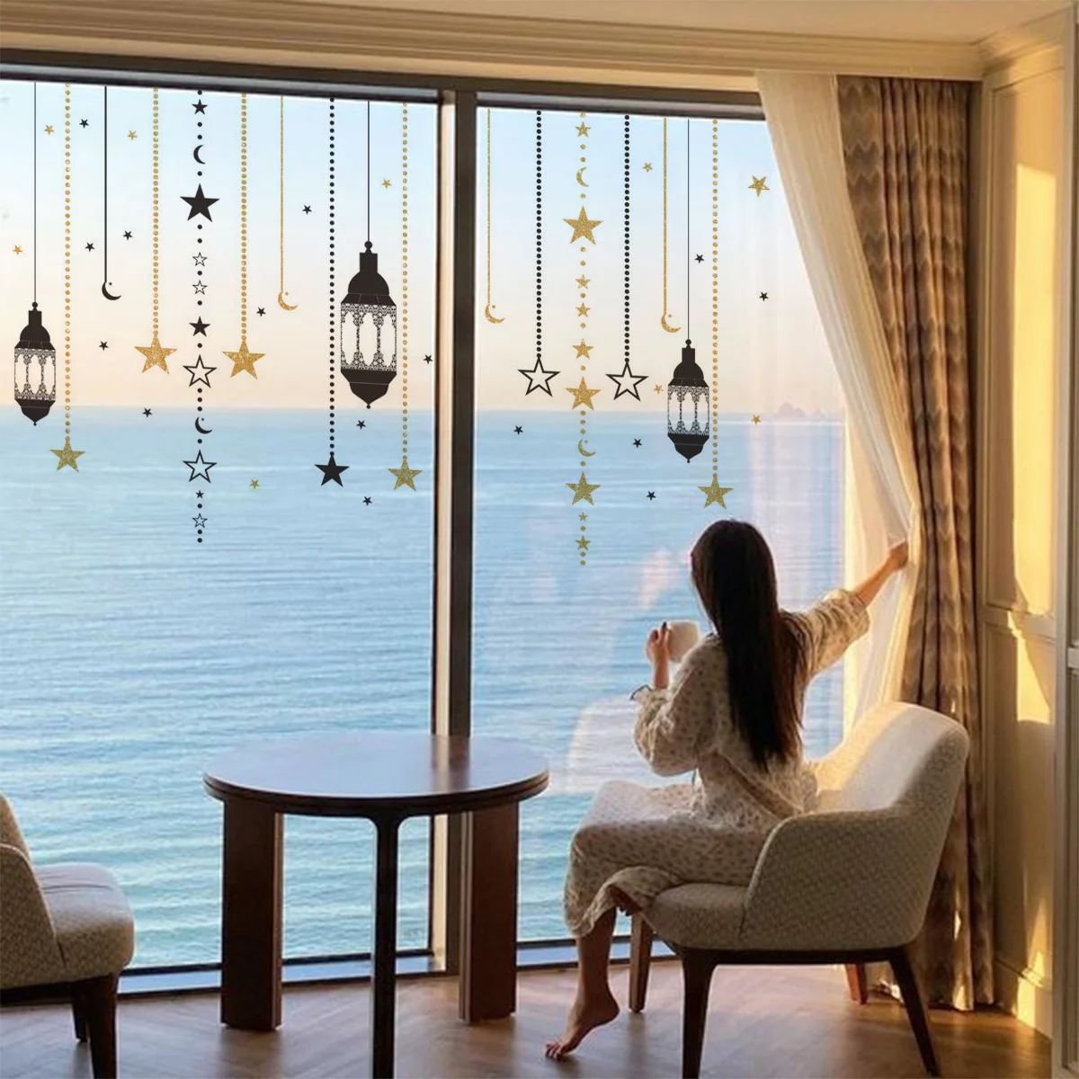 1 Набор наклеек на окно Eid наклейка для дома исламский мусульманский Рамадан