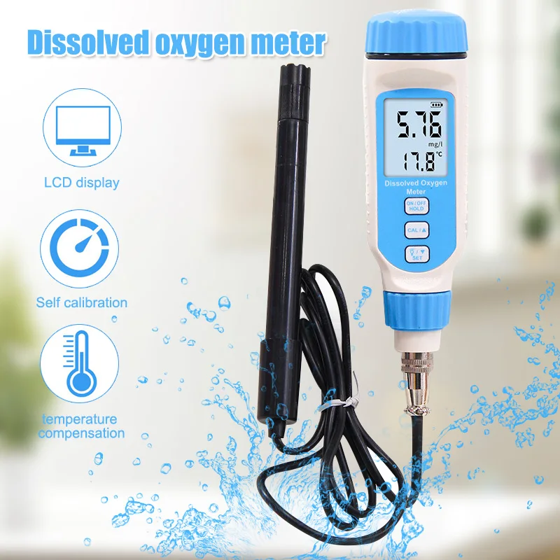 Digital Dissolved Oxygen Detector Portable Fish Pond Analyzer Pen Tester Meter Analyzers for Soil-free Ggrowing TB Sale | Инструменты