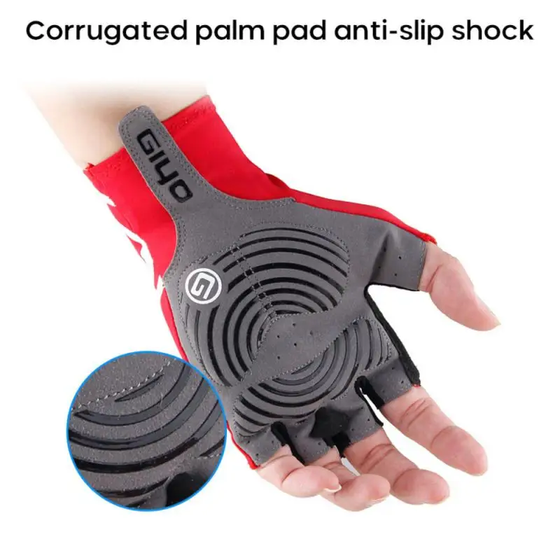 

Giyo Breaking Wind Cycling Half Finger Gloves Anti-slip Bicycle Lycra Fabric Mittens MTB Gloves Racing Road Bike Glove