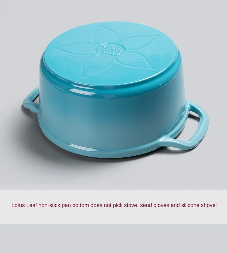 

Enamel Pot Soup Pot Household Cast Iron Smolder Stew Pot Enamel Pan Non-Stick Pot Gas Casserole Steamer 28cm