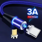 Магнитный кабель Swalle для быстрой зарядки, USB-кабель типа C, магнитное зарядное устройство, кабель Micro USB для зарядки и передачи данных, мобильный телефон кабель, USB-шнур
