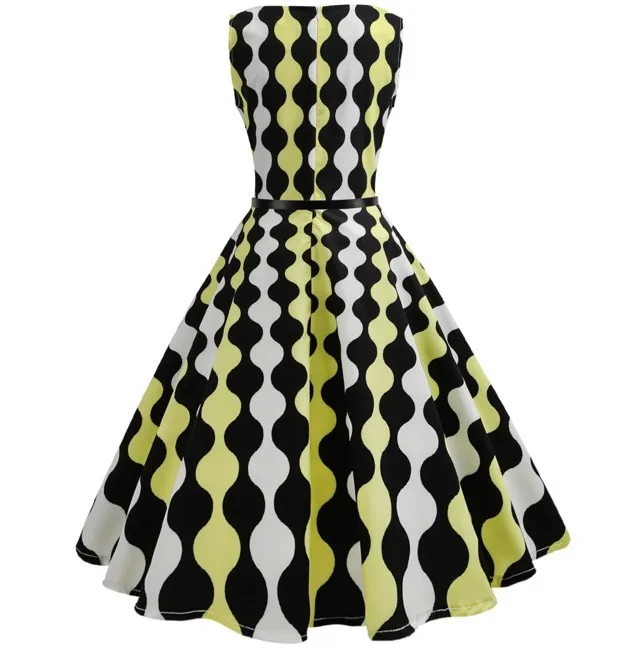 New Plus Size Womens Summer Dresses 50s 60s Robe Vintage Retro Pin Up Swing Polka Rockabilly Print Dress Vestidos | Женская одежда