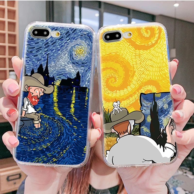 

Van Gogh in modern Mobile Phone Case For Xiaomi Redmi 4 Prime Pro 4A 4X 5 Plus 5A 6 A2 Lite 6A 7 7A Go K20 Mi 9T Bag Cover