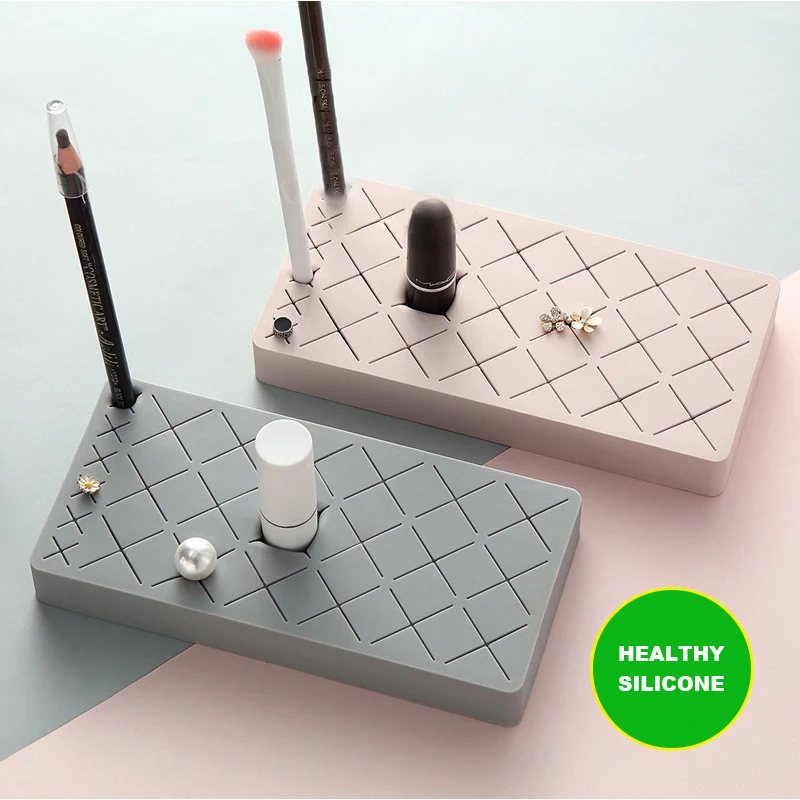 

Silicone Lipstick Storage Frame Cosmetic Display Box Desktop Glaze Finishing Box Eyebrow Pen Storage Display Stand