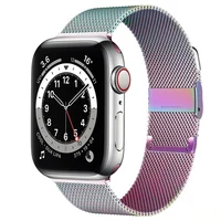 Ремешок для Apple watch 44 мм 40 мм 38 мм 42 мм iWatch se 6 5 4 3, браслет с магнитной петлей для смарт-часов, Apple watch Series 7 41 мм 45 мм