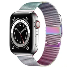 Magnetic Loop For Apple watch Strap 38mm 42mm iWatch 6 5 4 3 se Metal smartwatch Watchband bracelet Apple watch band 40mm 44mm