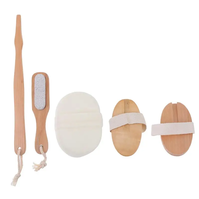 

1 Set Long Handle Bath Brush Foot Brush Kit Two-sided Foot Brush Bath Brush Set for Friend Home