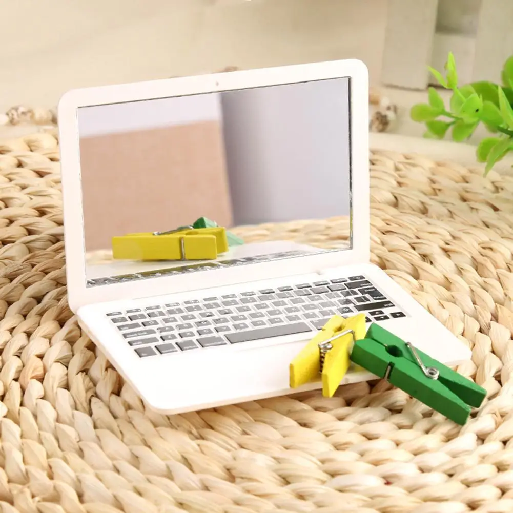 Портативный дизайн ноутбука мини карманное зеркало туалетный Макияж для девушек