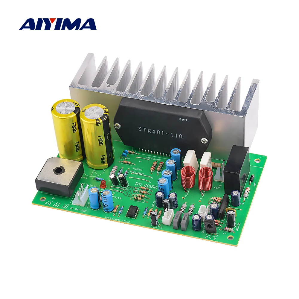AIYIMA STK401 Плата усилителя звука Amp 140 Вт * 2 HIFI 0 каналов усилитель высокой мощности