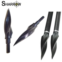 10pcs archery arrowhead 150grain broadheadsthreaded arrowheads alloy steel points tips for recurve compound bow crossbow hunting