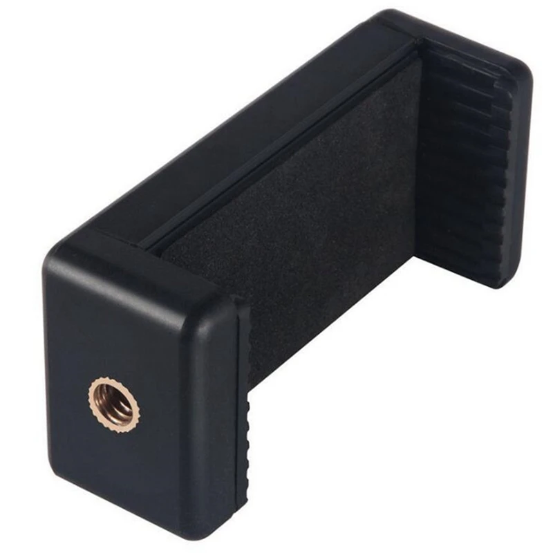 Черный зажим для телефона штативы Зажим подставка держатель с 2 отверстиями