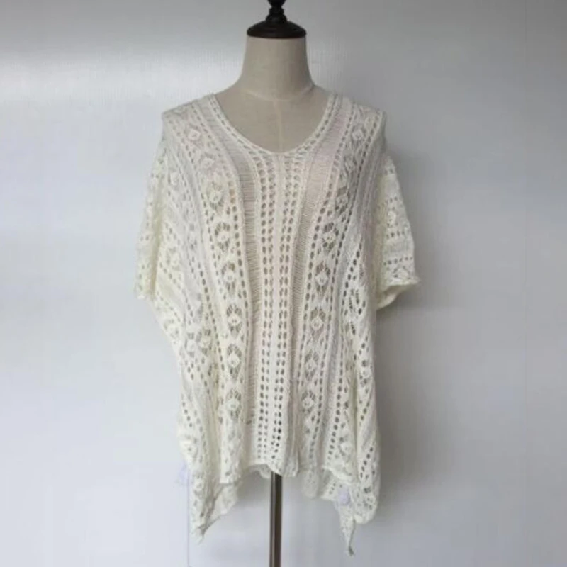 Женский купальник Lossky ассиметричный прозрачный с накидкой летняя трикотажная