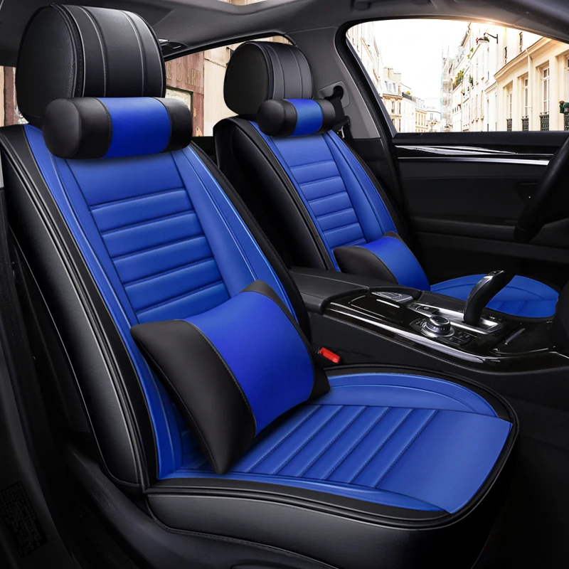 Полностью Покрытые эко-кожаные чехлы для автомобильных сидений из искусственной