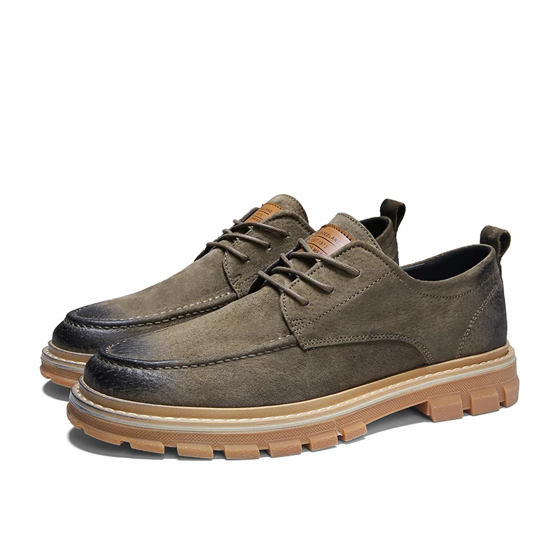 KATESEN/Новинка года; Осенняя мужская обувь; Мужская обувь Martens; повседневная обувь с перфорацией типа «броги»; Мужская обувь из натуральной кожи; повседневная обувь в деловом стиле