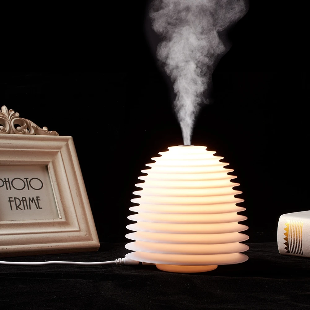 

250ML Air Humidifier Light Diffuser Aroma Essential Oil USB Ultrasonic Humidificador Night Cool Mist Purifier Table Lamp Touch