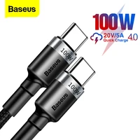 baseus pd 100w usb c to type c cable qc 3 0 quick charge 4 0 data cable fast charging for samsung xiaomi macbook pro usb c cable