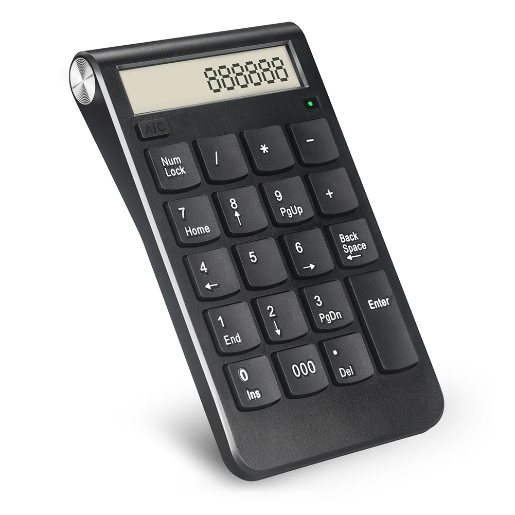 Беспроводной 2 4 г Usb цифровая клавиатура/калькулятор с цифровым Дисплей