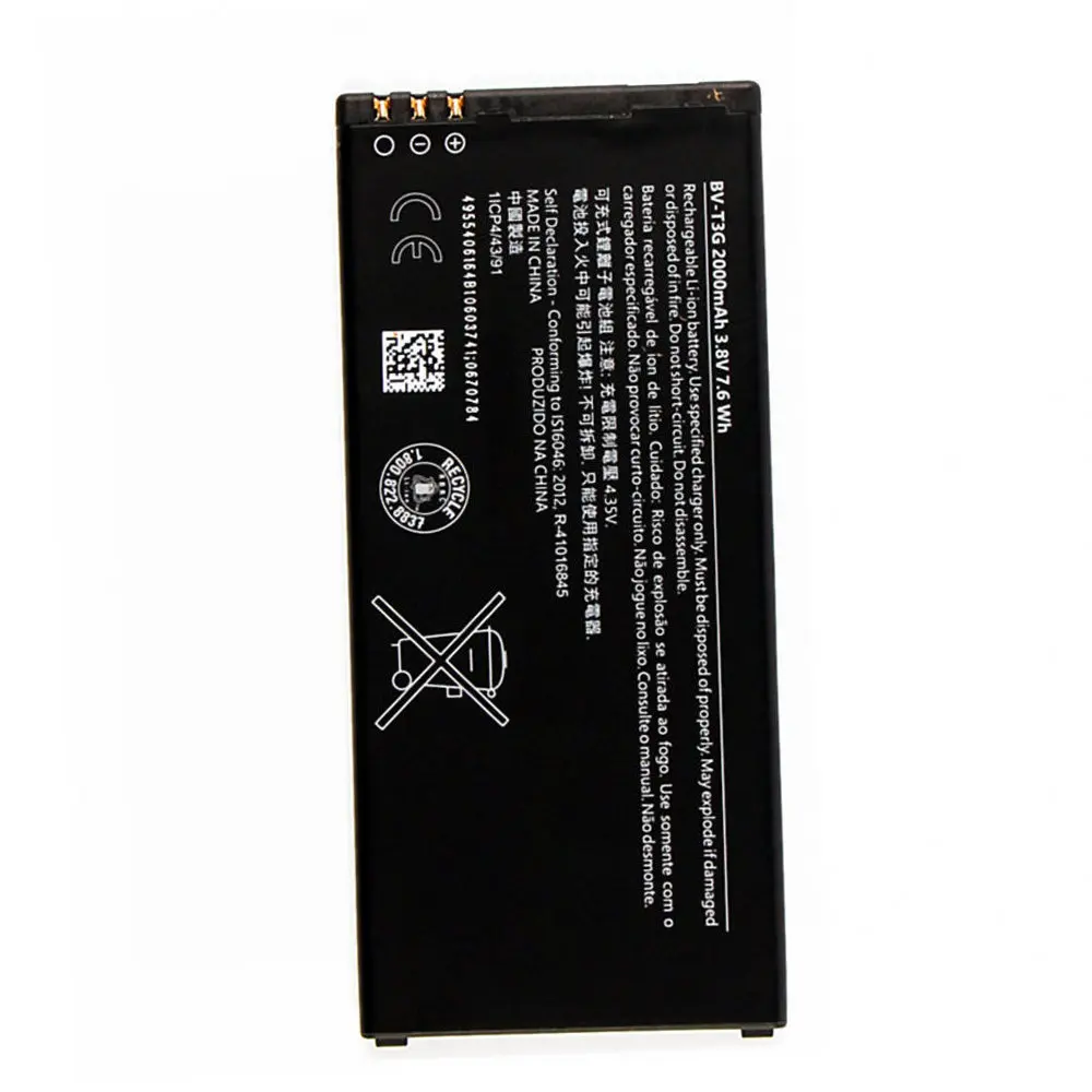 

2000mAh BV-T3G batteries For Nokia Microsoft Lumia 650 RM-1154 BVT3G Smartphone batteries High quality Replacement Battery