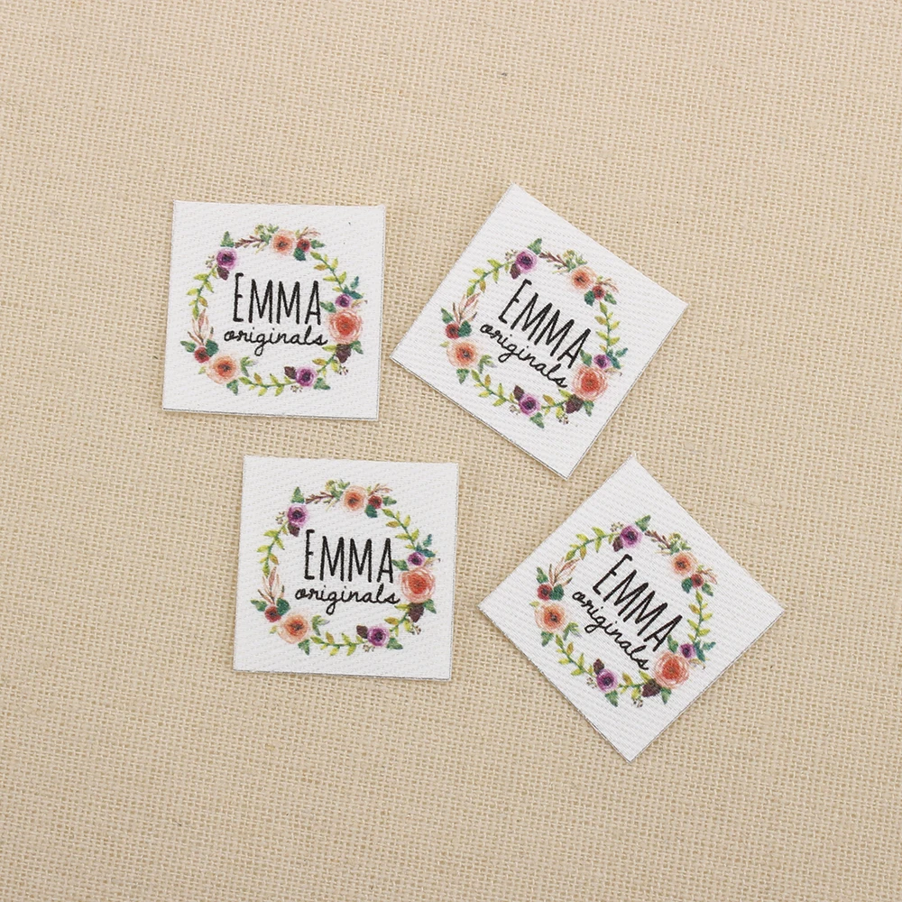 96 шт. Гладильные этикетки логотип или текст Индивидуальный бренд для одежды