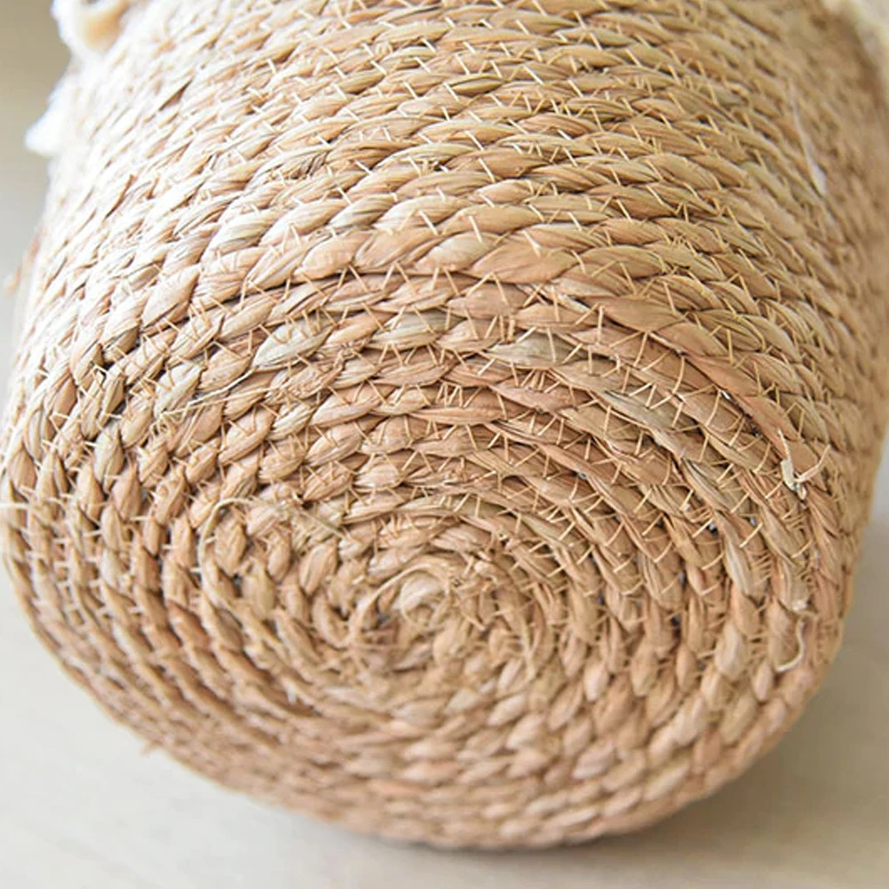 

Balcony Decorations Seagrass Flower Basket Seaweed Woven Storage Green Plant Indoor Pots Natural Jardiniere Container Flower Pot