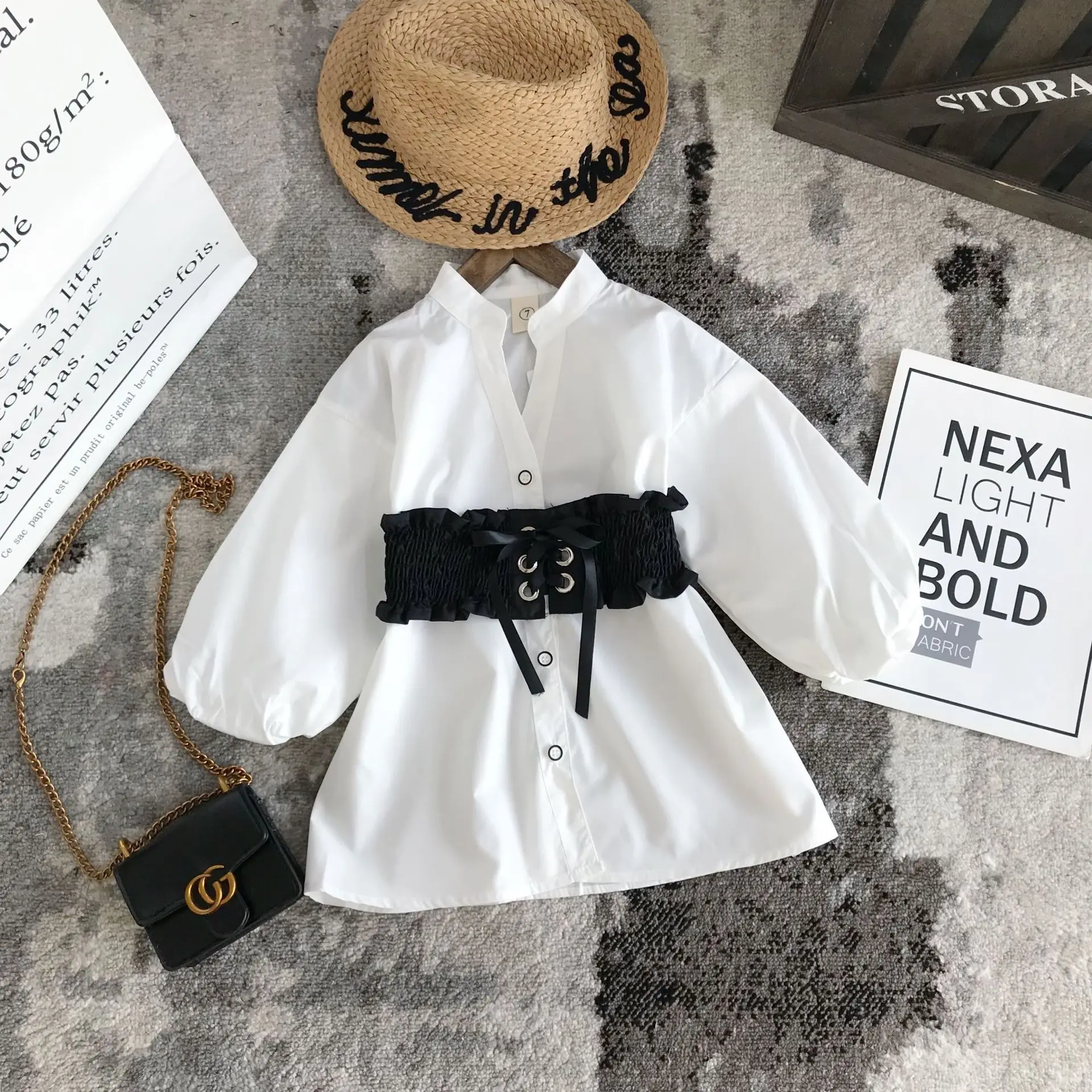 

Детская рубашка с длинным рукавом, модные блузки для девочек, одежда для больших детей, белая блузка для девочек, детская блузка, рубашки для...