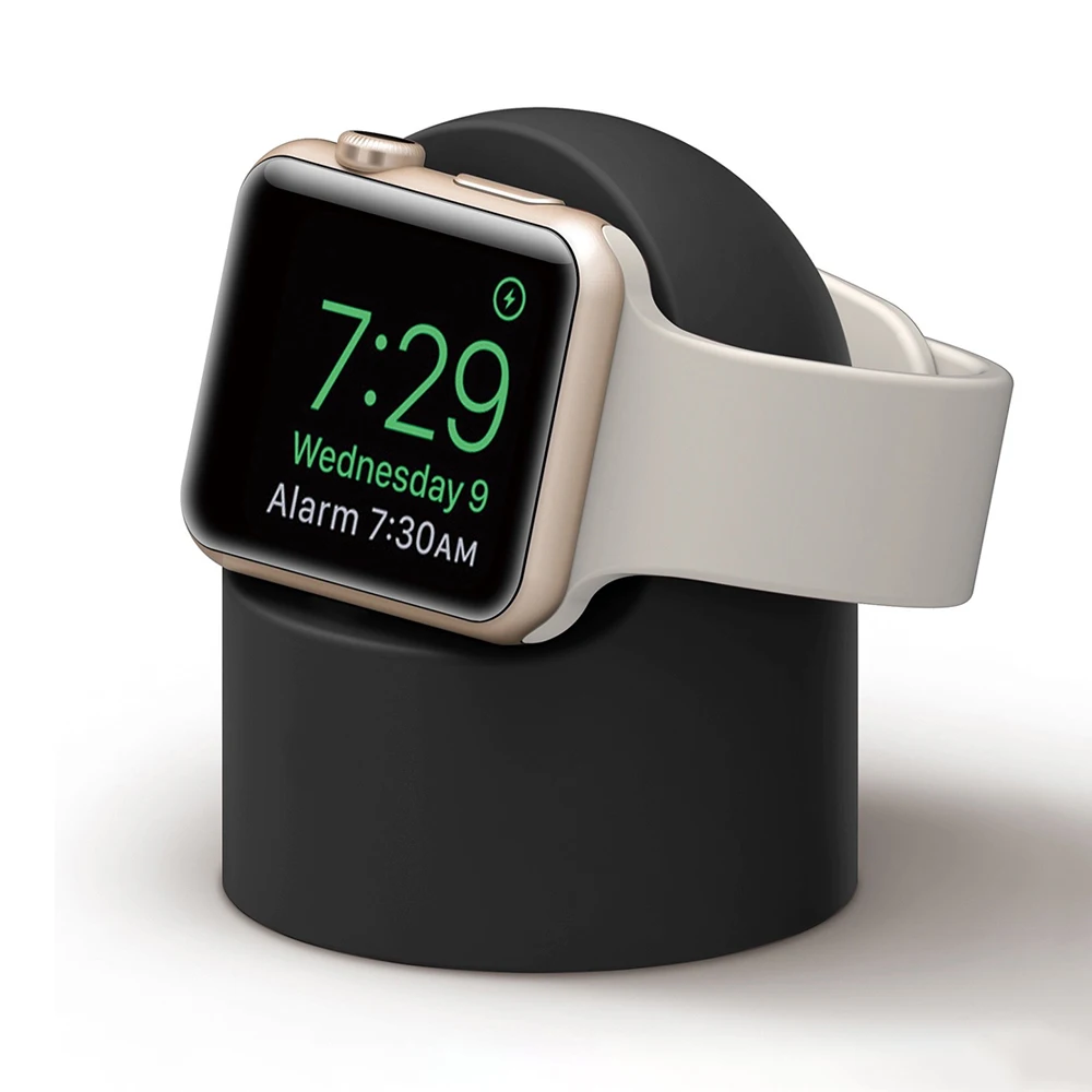 Новое беспроводное зарядное устройство, силиконовая подставка для Apple iWatch Series 1 2 3 4 5 OS6 Megnetic, кабель для быстрой зарядки, Настольная док-станция