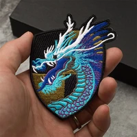 dragon chinese style high end patch embroidery badges precision processing clothing decoration iron on stickers patches