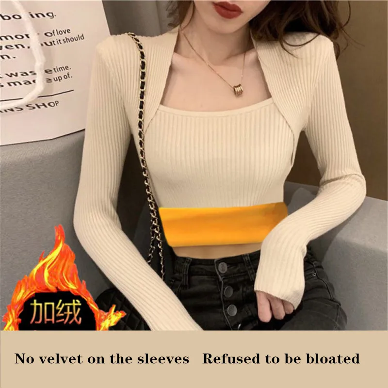 Новые плюс толстый бархат Термальность нижнее белье для женщин с длинным рукавом