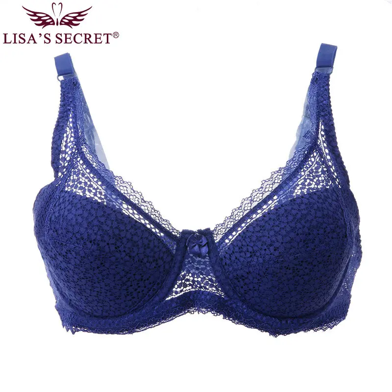 Secret Bra Sexy Underwire Bras Women Ultra Thin Lace Sheer Brassiere Soft Full Coverage Push Up Bralette Tops Big Size Underwear