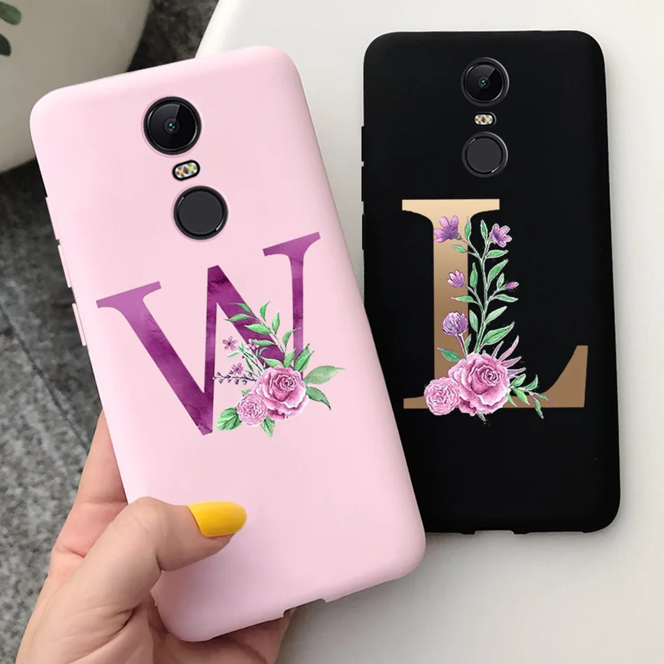 Силиконовый чехол с буквами алфавита для Xiaomi Redmi Note 4X 4 глобальная версия чехлы