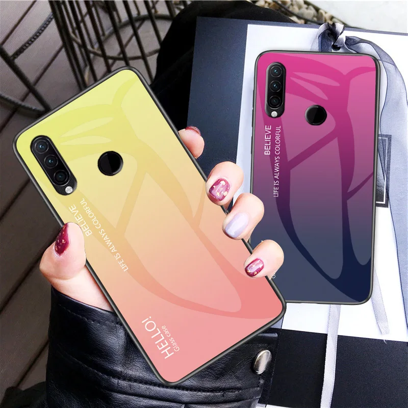 Чехол для телефона lenovo Z6 Lite роскошный градиентный закаленное стекло мягкий