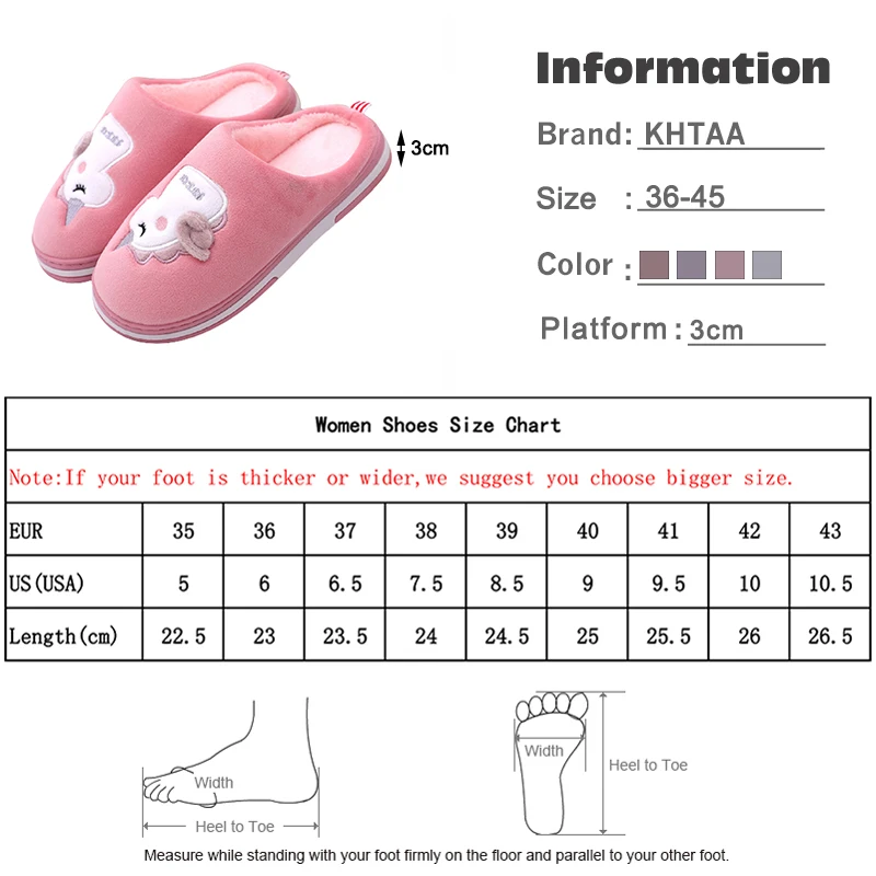 

Women Cute Cartoon Slippers Ladies Winter Home Pattern Slippers Indoor House Shoes Female Flat Shoes Thick Heels 2021 New