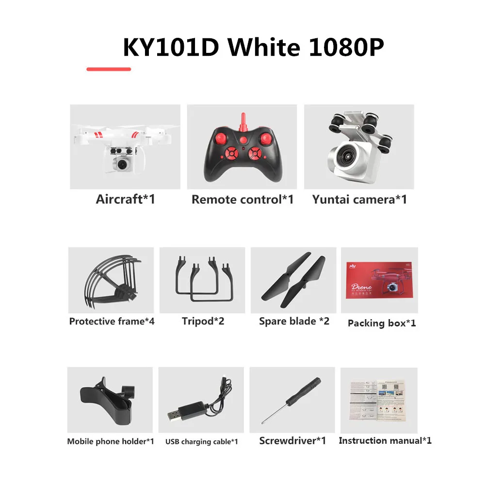 Дрон 4k камера HD Wifi передача fpv Дрон с воздушным давлением фиксированная высота четырехосный Самолет rc вертолет Дрон камера Дрон - Цвет: 1080P white