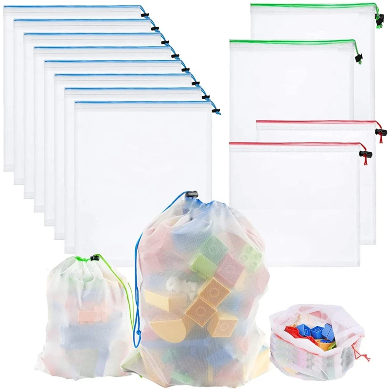 

Washable Mesh Bags,for Fruit,Vegetable,Toy Storage& Organization Mesh Bags,Baby Toys,Game Pieces,Toy Sets,Bathtub Toys