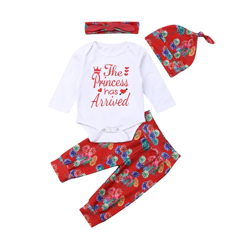 

Комплект одежды с цветочным принтом для новорожденных девочек 0-24 мес., комбинезон с длинным рукавом и брюки, элегантный милый костюм принце...