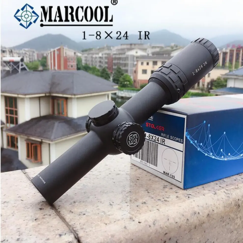 MARCOOL 1 8X24 IG прицел красной подсветкой охотничий тактический Коллиматорный цель