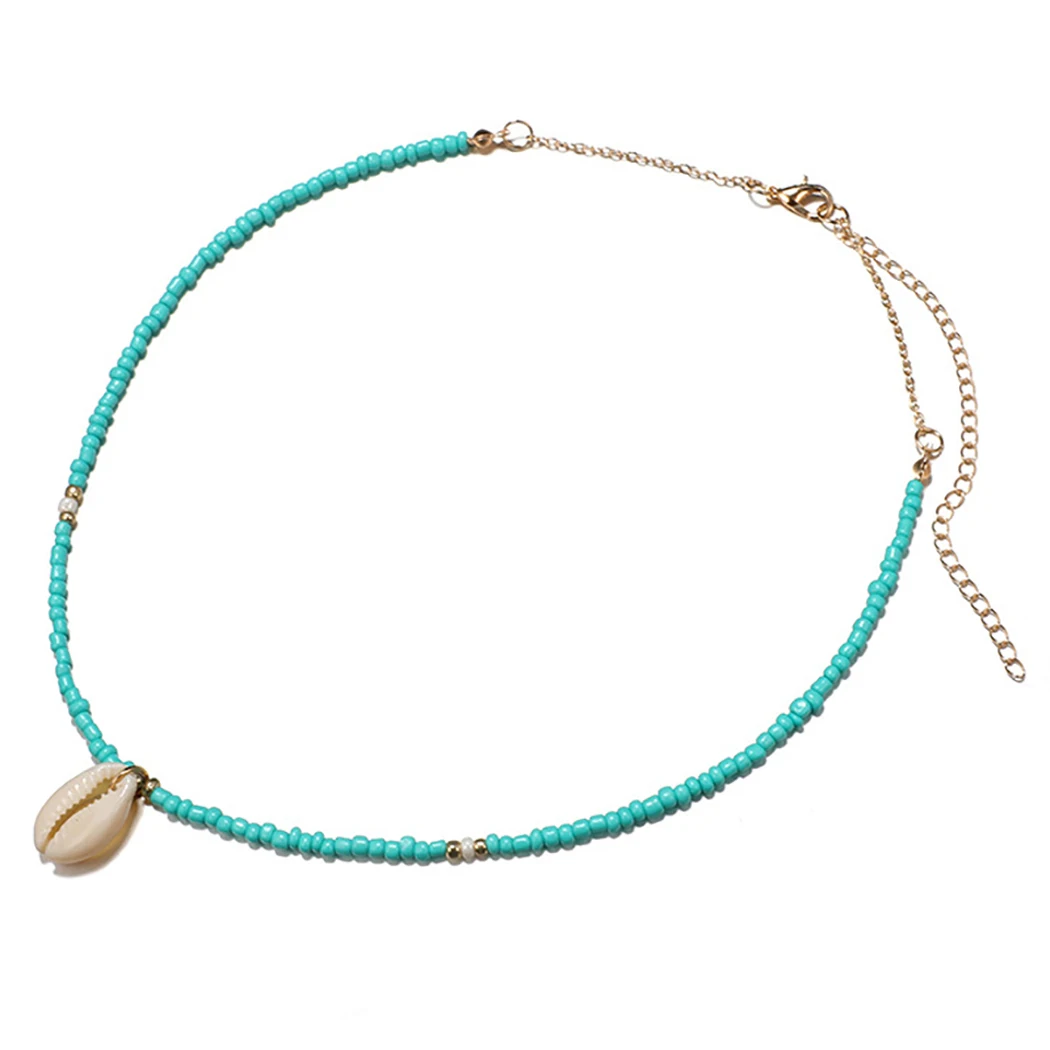 Seashell ожерелье с колье для женщин богемные оболочки подвеска Каури женские модные