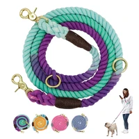 6ft durable nylon dog leash round cotton dogs lead rope outdoor pet walking training leads ropes leashes belt