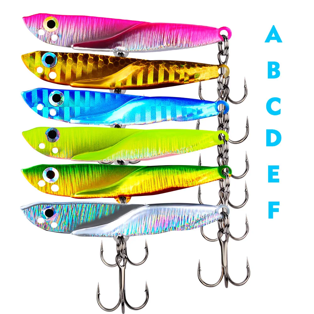 

6Pcs Metal VIB Blade Lure 11-21g Jig Vibrate Hard Bait Spin Fishhook Fishing Tackle Sinking Crankbaits Spinner Bass Pike Perch