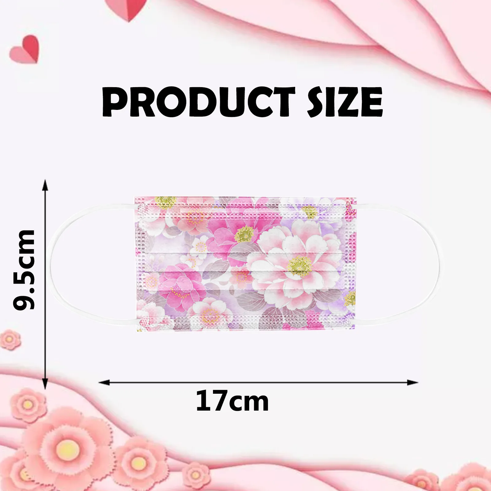 

50PCS Adult Spring Floral Disposable Protection Three Layer Breathable Face Mask mascarillas de proteccion Earloop Mascarila