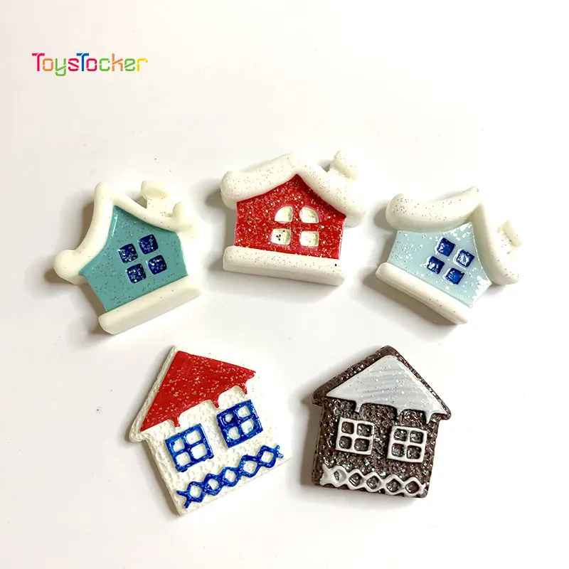 5 шт. Рождественский домик из смолы для DIY Аксессуары мобильных телефонов