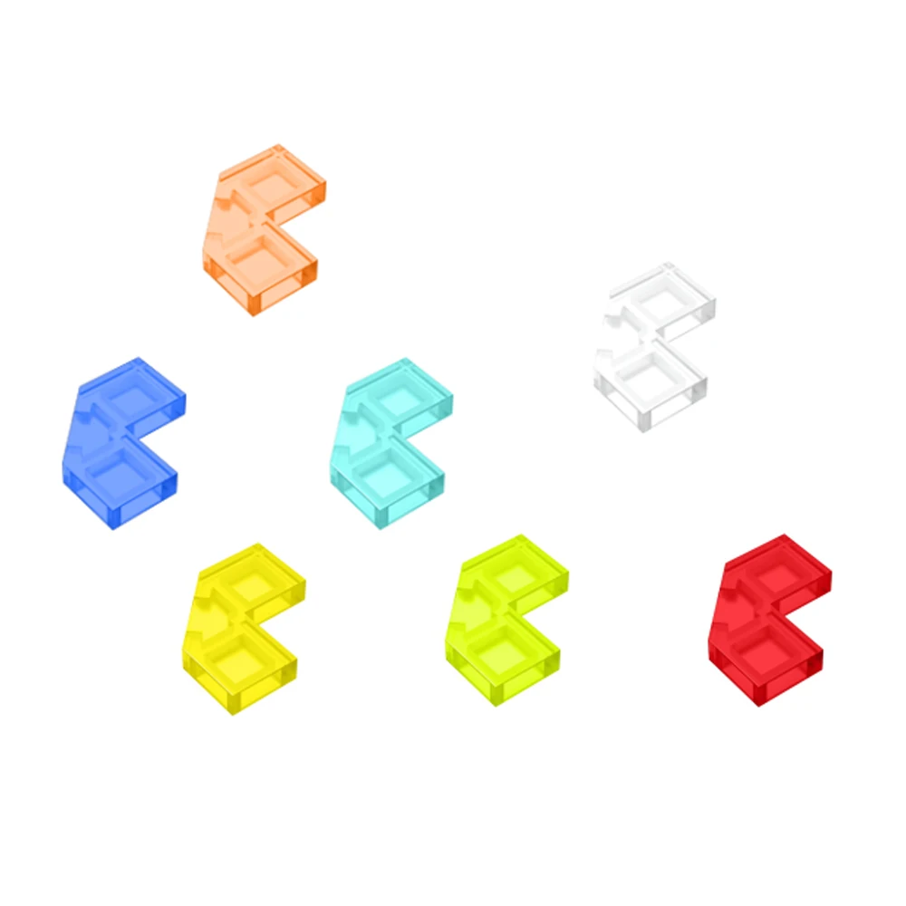 

50pcs MOC Bricks Transparent Colors Building Block Assembly Parts Tile Modified Facet 2x2 Corner with Cut Corner 27263