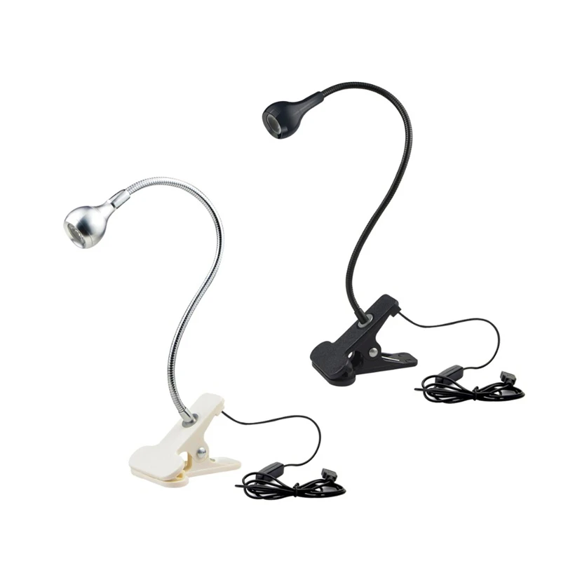 

Портативный Гибкий светодиодный светильник с зажимом, прикроватная Настольная лампа с питанием от USB для чтения книг