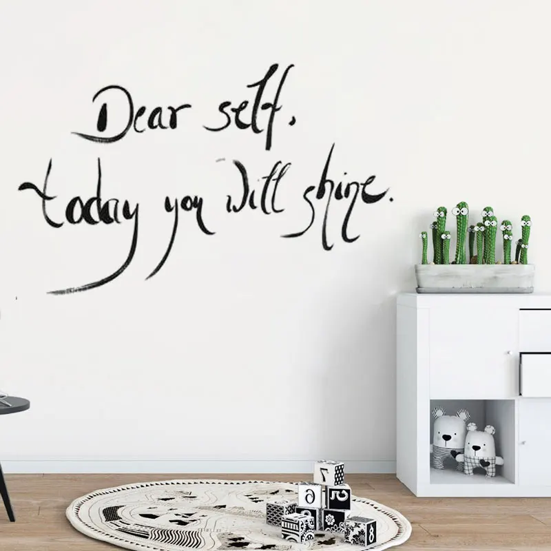 

Dear Self Quote Removable Wallpoof Home Living Room Decal Wall Sticker Decoration Wall Paper CX189