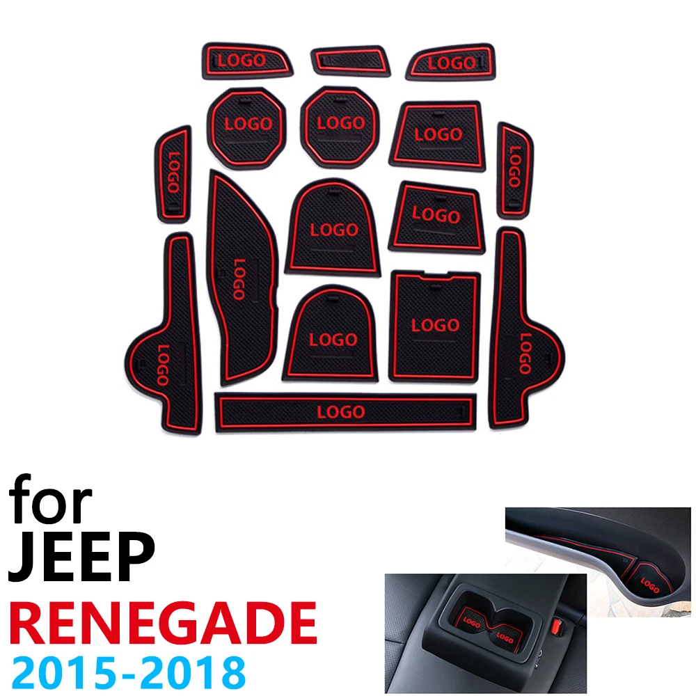 Противоскользящий резиновый коврик для подстаканника дверной паз Jeep Renegade BU Trailhawk
