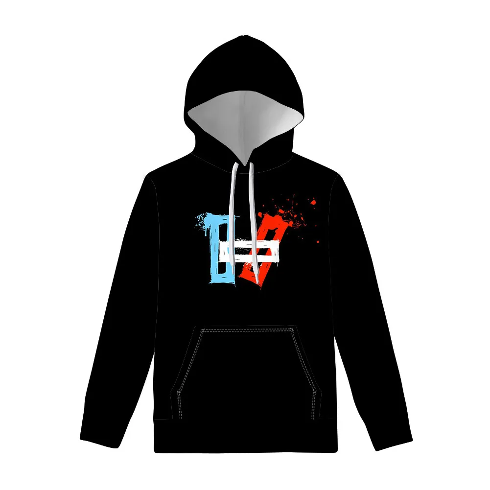 Толстовки из полиэстера с принтом Twenty One Pilots для девочек подростков Осенняя