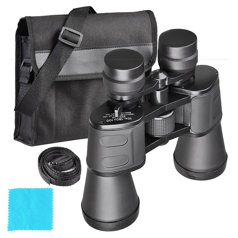 

Hunting Zoom Telescope Binoculars 10-180x100 Large Eyepiece Wide Angle Waterproof BAK4 Prism Star Looking Glassess Telescopio