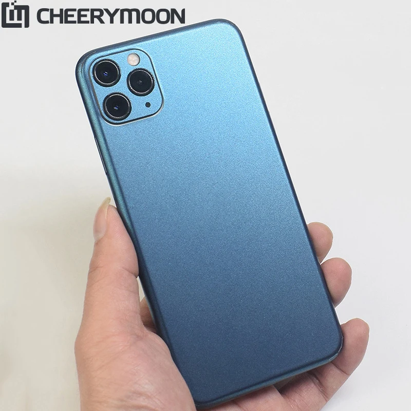 

Rear Stickers Wrap Skin Paste Pacific Blue For iPhone 12 11 Pro Max Mini XR SE2 XS X 8 7 Plus 5 SE 5s Protector Skins Back Film