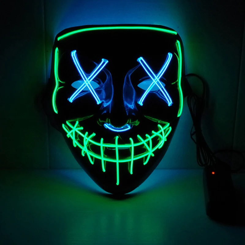 Маска для Хэллоуина со светодиодной подсветкой маски на выбор маска косплея