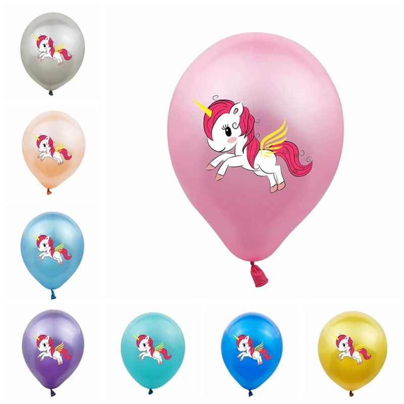 Симпатичные латексные воздушные шары с единорогом для дня рождения 12 дюймов 10 шт.